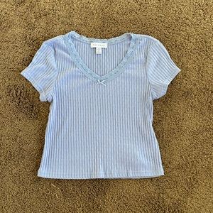 TOPSHOP lace trim top